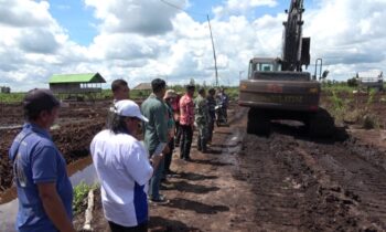 Lokasi cetak sawah di Baamang Hulu, Kecamatan Baamang, Kabupaten Kotim.