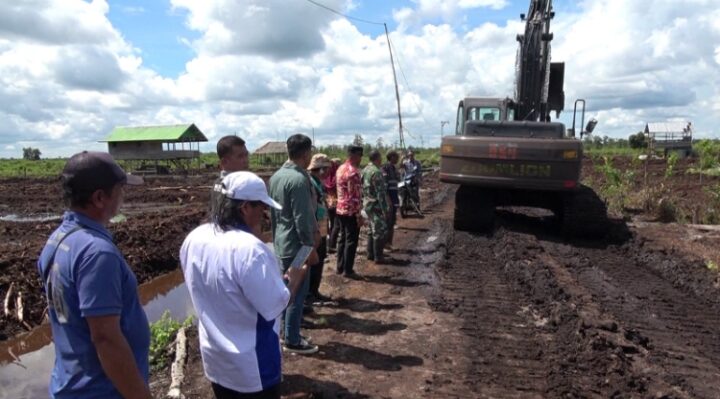 Lokasi cetak sawah di Baamang Hulu, Kecamatan Baamang, Kabupaten Kotim.