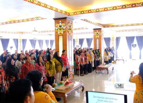 Pendampingan dan Peningkatan Sistem Pendidikan PAUD dalam upaya mencegah stunting di Aula Cahai Ondhui Tingang, Kantor Bupati Murung Raya, Kamis, 8 Mei 2025.