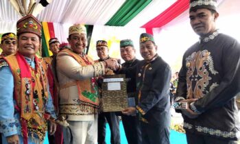 Peringatan Hari Jadi ke 68 Provinsi Kalimantan Tengah (Kalteng) yang digelar di halaman Kantor Gubernur Kalteng, Palangka Raya, Jumat, 23 Mei 2025.