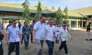 Sekjend Kementerian Sosial RI, Robben Rico melakukan kunjungan kerja di Kabupaten Katingan terkait kesiapan sekolah rakyat, Rabu sore, 21 Mei 2025.