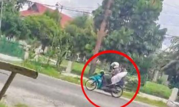 Tersangka pencurian kipas angin di TPA Alfalah Sampit kabur setelah beraksi membawa barang hasil curian, Senin, 12 Mei 2025.