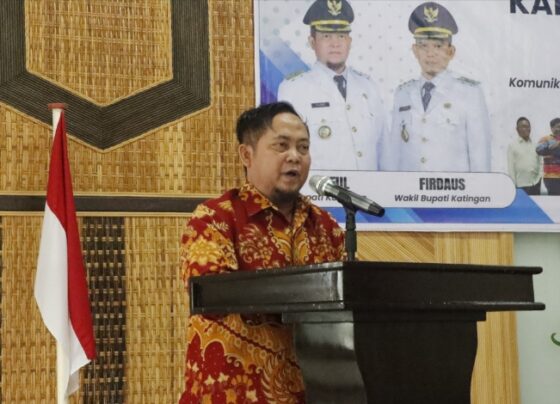 Bupati Katingan, Saiful membuka Konferensi PWI Katingan, Kamis, 19 Juni 2025