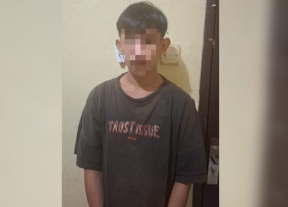 DY tersangka kasus pencurian buah sawit milik PT KMB.