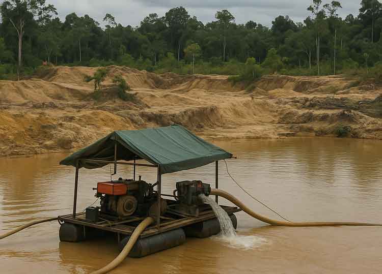 Masyarakat Desa Kawan Batu Keluhkan Tambang Ilegal, Air Sungai Tercemar