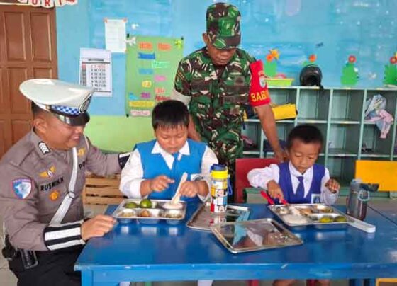 Program Makan Bergizi Gratis yang dilaksanakan di TK Pembina Sampit beberapa waktu lalu.