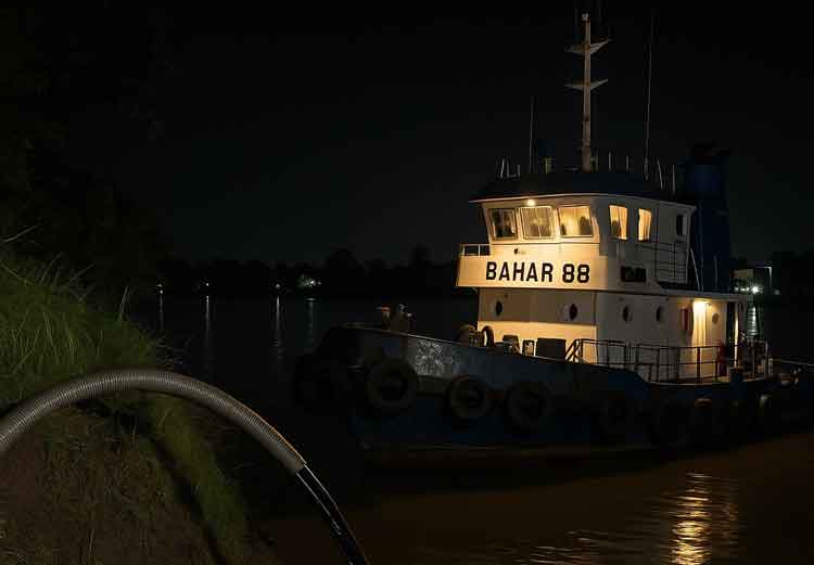 Warga Pergoki Tugboat “Kencing” di Sungai Mentaya, Polsek Baamang Turun Tangan