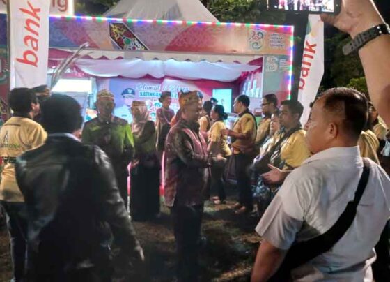 Bupati Katingan, Saiful meninjau stan Katingan Expo 2025