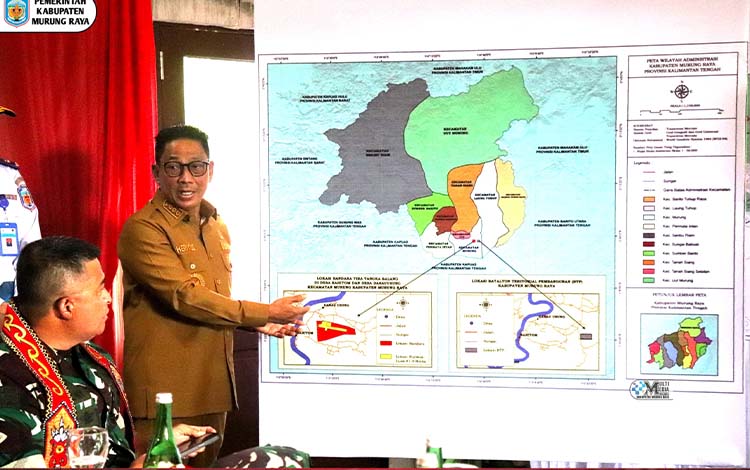 Pemkab Murung Raya dan TNI AD Bahas Penguatan Infrastruktur dan Lokasi Latihan Militer