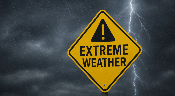 Ilustrasi peringatan cuaca ekstrem.