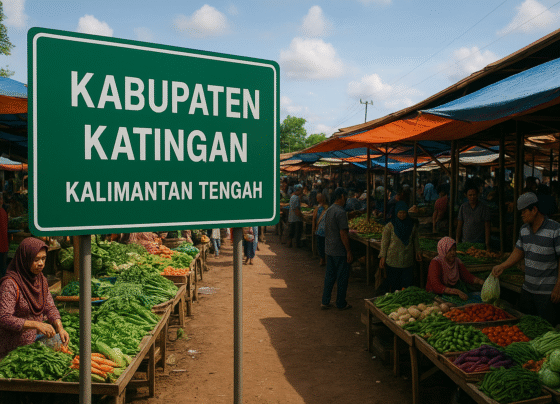 Ilustrasi pasar Katingan