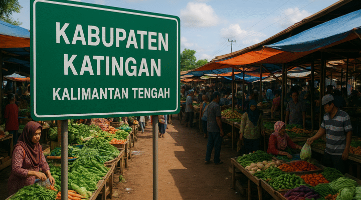 Ilustrasi pasar Katingan