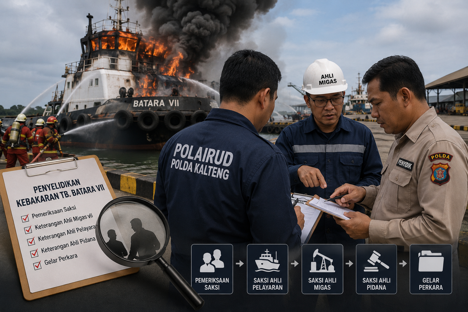 Kasus Kebakaran Tugboat di Dermaga PT NDS Terus Bergulir, Bakal Ada Tersangka?