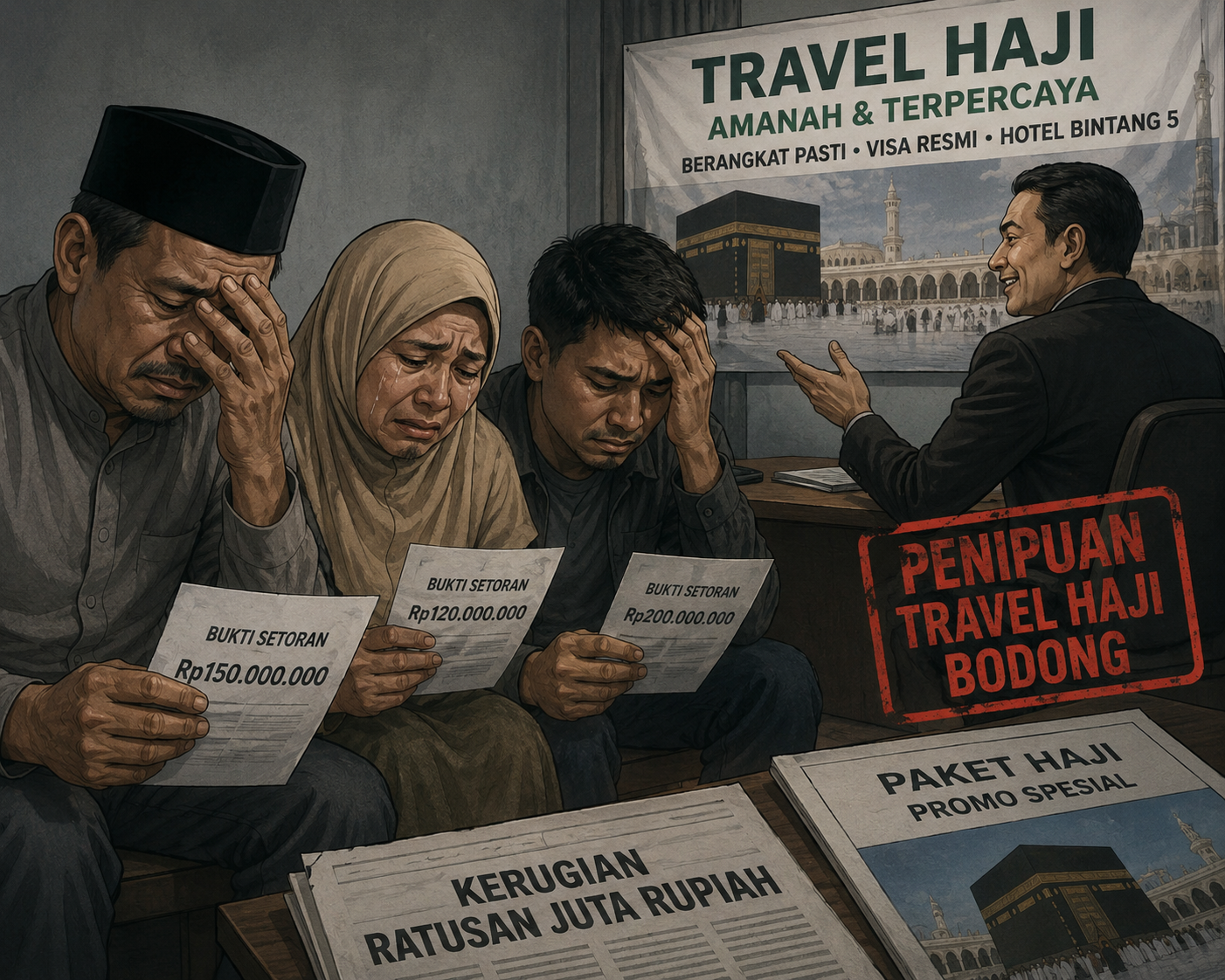 Uang 450 Juta Raib, Warga Kotim Ditipu Travel Haji Bodong